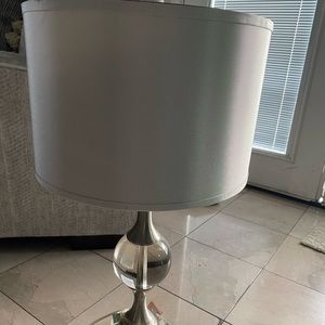 Gray glass desk lamp
